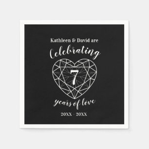 Serviette En Papier Fête de l'onyx personnalisée 7 ans