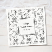 Serviette En Papier Fête de mariage amusante, fantaisiste, tendance et