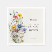 Serviette En Papier Fête de mariage aux fleurs sauvages (Devant)