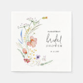 Serviette En Papier Fête de mariage aux fleurs sauvages (Devant)