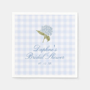 Serviette En Papier Fête de Mariage aux Hortensias Bleus