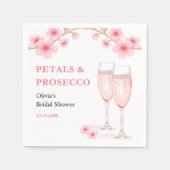 Serviette En Papier Fête de mariage aux pétales modernes et prosecco r (Devant)