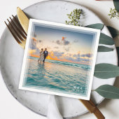 Serviette En Papier Fête de mariage avec mariée et mariée élégante mod