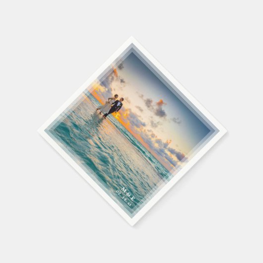 Serviette En Papier Fête de mariage avec mariée et mariée élégante mod (Coin)