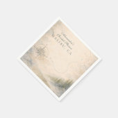 Serviette En Papier Fête de mariage aventureuse (Coin)