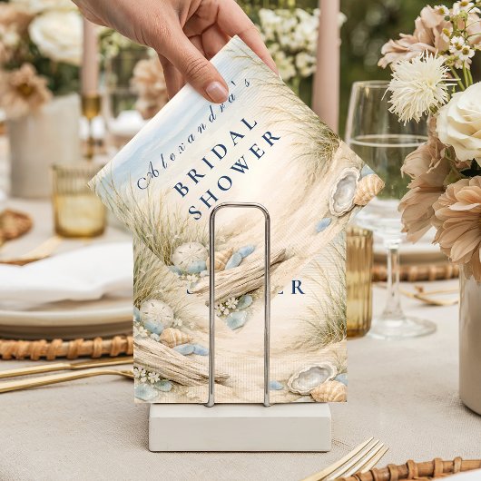 Serviette En Papier Fête de mariage bleu océan doux