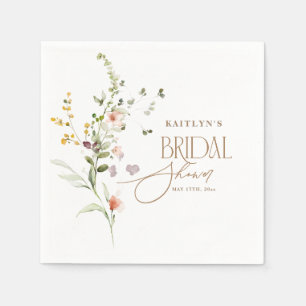 Serviette En Papier Fête de Mariage Bohème avec Écriture Moderne Jardi
