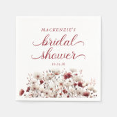 Serviette En Papier Fête de mariage bohème de fin d'été avec des fleur (Devant)