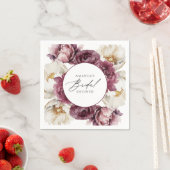 Serviette En Papier Fête de mariage champêtre avec fleurs abondantes (En situation)