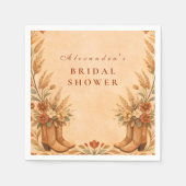 Serviette En Papier Fête de mariage champêtre Cowgirl (Devant)