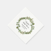 Serviette En Papier Fête de mariage champêtre Eucalyptus (Coin)