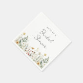 Serviette En Papier Fête de Mariage Champêtre Fleurie d'Été (Coin)