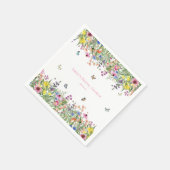 Serviette En Papier Fête de mariage champêtre Fleurs sauvages d'été &  (Coin)