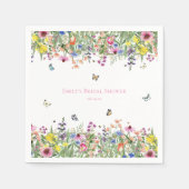 Serviette En Papier Fête de mariage champêtre Fleurs sauvages d'été et (Devant)