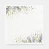 Serviette En Papier Fête de Mariage Champêtre Lavande & Sauge (Devant)