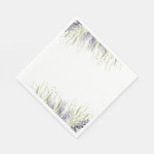 Serviette En Papier Fête de Mariage Champêtre Lavande & Sauge (Coin)