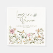 Serviette En Papier Fête de mariage champêtre Love in Bloom (Devant)