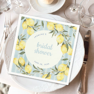 Serviette En Papier Fête de mariage champêtre méditerranéen aquarelle