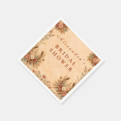 Serviette En Papier Fête de mariage champêtre occidental floral (Coin)