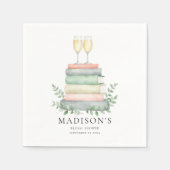 Serviette En Papier Fête de Mariage Champêtre Prosecco A New Chapter B (Devant)