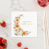 Serviette En Papier Fête de mariage champêtre Tournesols Citrouilles (En situation)