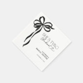 Serviette En Papier Fête de mariage de Black Bow She's Tying The Knot (Coin)