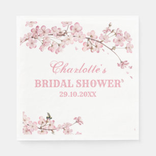 Serviette En Papier Fête de mariage élégante aux fleurs de cerisier ro