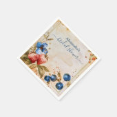 Serviette En Papier Fête de mariage élégante aux fraises sucrées et au (Coin)