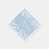 Serviette En Papier Fête de mariage élégante avec des fleurs sauvages (Coin)