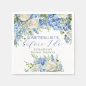 Serviette En Papier Fête de mariage élégante avec hydrangea bleu (Devant)