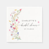 Serviette En Papier Fête de mariage en aquarelle rose blush (Devant)