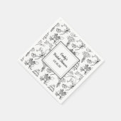 Serviette En Papier Fête de mariage fantaisiste et tendance avec des g (Coin)