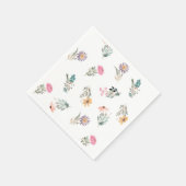 Serviette En Papier Fête de mariage Fleur Sauvage en Fleur (Coin)