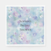 Serviette En Papier Fête de mariage Fleurs Violettes Blanches Romantiq (Devant)