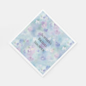 Serviette En Papier Fête de mariage Fleurs Violettes Blanches Romantiq (Coin)