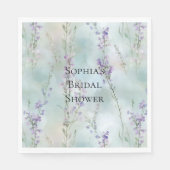 Serviette En Papier Fête de mariage Fleurs Violettes Jolis Romantiques (Devant)