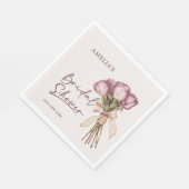 Serviette En Papier Fête de mariage floral (Coin)
