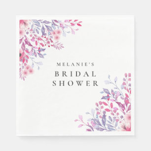 Serviette En Papier Fête de mariage floral aux fleurs sauvages de lava