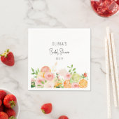 Serviette En Papier Fête de mariage Floral Citron (En situation)