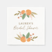 Serviette En Papier Fête de mariage Floral Citron (Devant)