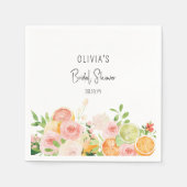 Serviette En Papier Fête de mariage Floral Citrus (Devant)