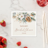 Serviette En Papier Fête de mariage Floral d'hiver Pin (En situation)