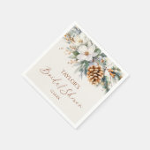 Serviette En Papier Fête de mariage Floral d'hiver Pin (Coin)
