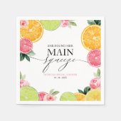 Serviette En Papier Fête de mariage floral et citrouille Main Squeeze (Devant)