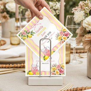 Serviette En Papier Fête de mariage Floral Frais Presse Citron Rose