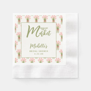 Serviette En Papier Fête de mariage Floral Rose Fraîchement Sur Le Mar
