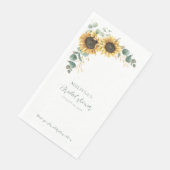 Serviette En Papier Fête de mariage Floral Soleil Eucalyptus (Coin)