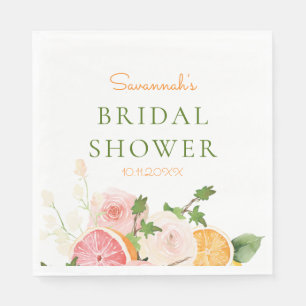 Serviette En Papier Fête de mariage florale aux agrumes