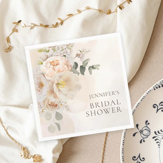 Serviette En Papier Fête de mariage florale de jardin Eucalyptus