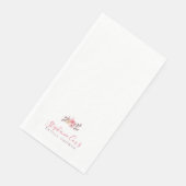 Serviette En Papier Fête de mariage florale moderne (Coin)